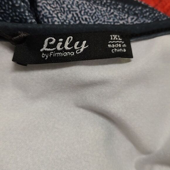 Lily by fimiano   black gray solid and pattern print shift dress  Sz 1XL - Picture 5 of 5